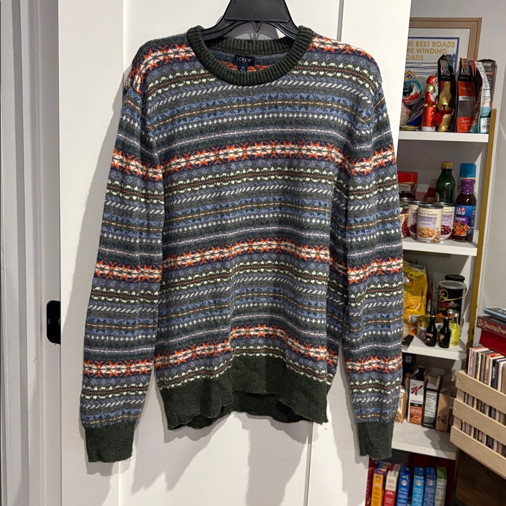 J. Crew Lambswool-blend Fair Isle crewneck sweater - Picture 3 of 6